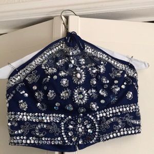 Navy BluE Formal Two-Piece Dress